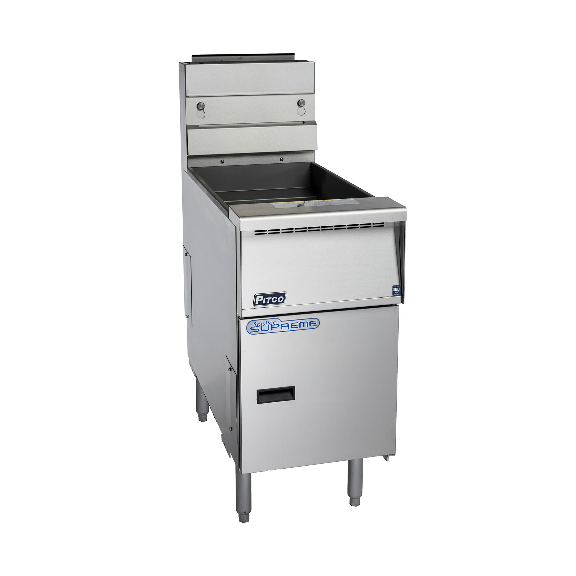 Pitco SSH60W-2FD LP Commercial Gas Fryer - (2) 60 lb Vats, Floor Model, LP, Stainless Steel, Gas Type: LP
