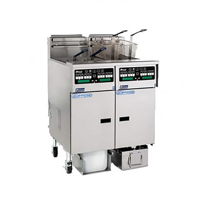 Pitco SSHLV14TC-2/FD Solstice Supreme Commercial Gas Fryer - (4) 17 lb Vats, Floor Model, NG, Stainless Steel, Gas Type: NG