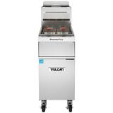 Vulcan 1TR45AF Commercial Gas Fryer - (1) 50 lb Vat, Floor Model, Natural Gas, Stainless Steel, Gas Type: NG