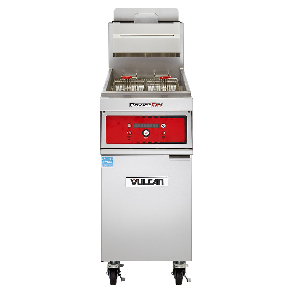Vulcan 1TR65AF LP Commercial Gas Fryer - 70 lb Vat, Floor Model, Liquid Propane, Stainless Steel, Gas Type: LP