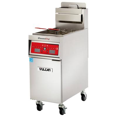 Vulcan 1VK85CF NG Commercial Gas Fryer - 90 lb Vat, Floor Model, Natural Gas, Computer Controls, KleenScreen Filtration System, Stainless Steel, Gas Type: NG