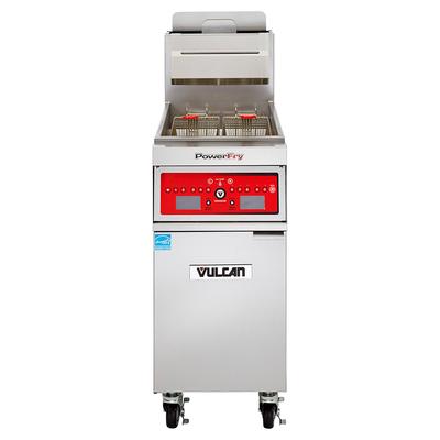 Vulcan 1VK85D LP Commercial Gas Fryer - 90 lb Vat, Floor Model, Liquid Propane, Solid State Digital Controls, 90,000 BTU, Stainless Steel, Gas Type: LP