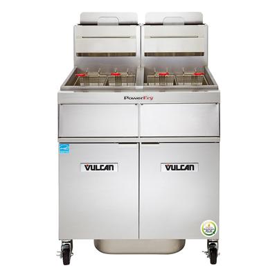 Vulcan 2TR65CF NG Commercial Gas Fryer - (2) 70 lb Vats, Floor Model, Natural Gas, Stainless Steel, Gas Type: NG