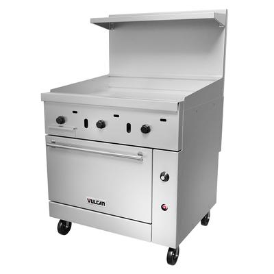 Vulcan 36C-36GT NG 36" Commercial Gas Range w/ Full Griddle & Convection Oven, Natural Gas, Stainless Steel, Gas Type: NG, 115 V