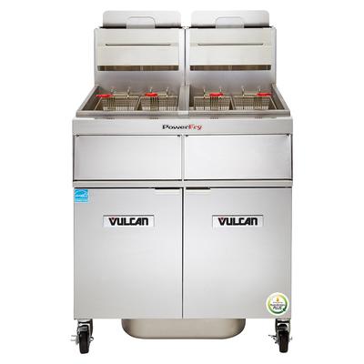 Vulcan 3TR85DF Commercial Gas Fryer - (3) 90 lb Vats, Floor Model, Liquid Propane, Digital Controls, KleenScreen Filtration, Stainless Steel, Gas Type: LP