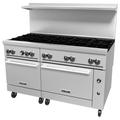 Vulcan 60SC-10B Endurance 60" 10 Burner Commercial Gas Range w/ (1) Standard & (1) Convection Ovens, Liquid Propane, LP Gas, 1 Standard Oven & 1 Convection Oven, Stainless Steel, Gas Type: LP, 115 V