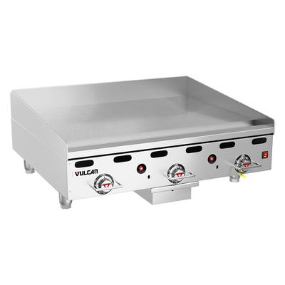 Vulcan 36" Gas Commercial Griddle - Thermostatic Controls, 1" Steel Plate, Stainless Steel, Natural Gas, 936RX NG