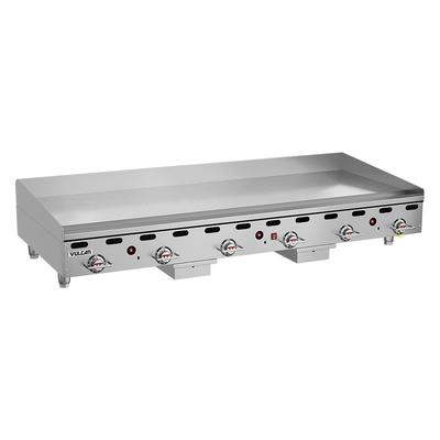 Vulcan 972RX-30 NG 72" Gas Commercial Griddle w/ Thermostatic Controls - 1" Steel Plate, Natural Gas, 162,000 BTU, Stainless Steel, Gas Type: NG
