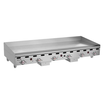 Vulcan MSA72-30 NG 72" Gas Commercial Griddle w/ Thermostatic Controls - 1" Steel Plate, Natural Gas, Stainless Steel, Gas Type: NG