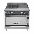 Vulcan V2BG18S 36" 2 Burner Commercial Gas Range w/ Griddle & Standard Oven, Natural Gas, 18" Griddle, Stainless Steel, Gas Type: NG