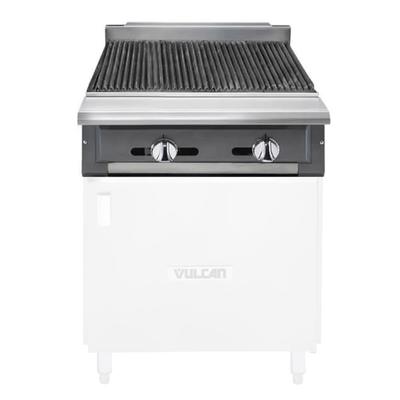 Vulcan VCBB24 LP 24" Commercial Gas Range Charbroiler - Modular, Liquid Propane, Modular Charbroiler, 65,000 BTU, Stainless Steel, Gas Type: LP