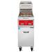 Vulcan VFRY18F Commercial Gas Fryer - (1) 50 lb Vat, Floor Model, Liquid Propane, Solid State Analog Controls, Kleenscreen Flitration, Stainless Steel, Gas Type: LP