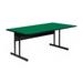 Correll CS2448-39 26" Desk Height Work Station w/ 1 1/4" Top, 48" x 24", Green/Black