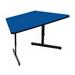 Correll CSA3060TR-37 Desk Height Work Station, 1 1/4" Top, Adjust to 29", 60" x 30", Blue/Black