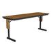 Correll SP2460PX 06 24 x 60" Panel Leg Seminar and Training Table, 29" H, Oak/Black