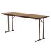 Correll ST2460P X 06 Off Set Leg Seminar Table w/ 3/4" High Pressure Top, 24 x 60", Oak, Brown