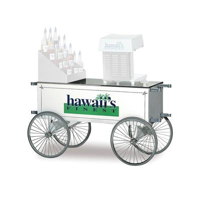 Gold Medal 2129HF Food Cart for Shaved Ice w/ Graphics, 57"L x 26"W x 31 1/2"H, White