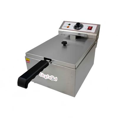 Skyfood FE-10-N Countertop Commercial Electric Fryer - (1) 10 lb Vat, 110v, 110 V, Stainless Steel