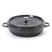 GET CA-015-GR/BK/CC 7 1/2 qt Ceramic Coated Aluminum Braising Pan, Gray