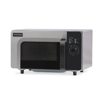 Amana RMS10DSA 1000w Commercial Microwave w/ Dial Control, 120v, w/ Dial Timer, 120V, 1000W, Stainless Steel