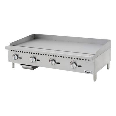 Migali C-G48 48" Gas Commercial Griddle w/ Manual Controls - 3/4" Steel Plate, Natural Gas, Stainless Steel, Gas Type: NG