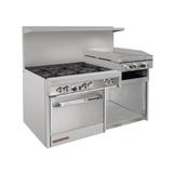 Southbend S60AC-2RR 60" 6 Burner Commercial Gas Range w/ Griddle/Broiler & Convection Oven & Storage Base, Natural Gas, Raised Broiler, Stainless Steel, Gas Type: NG, 115 V