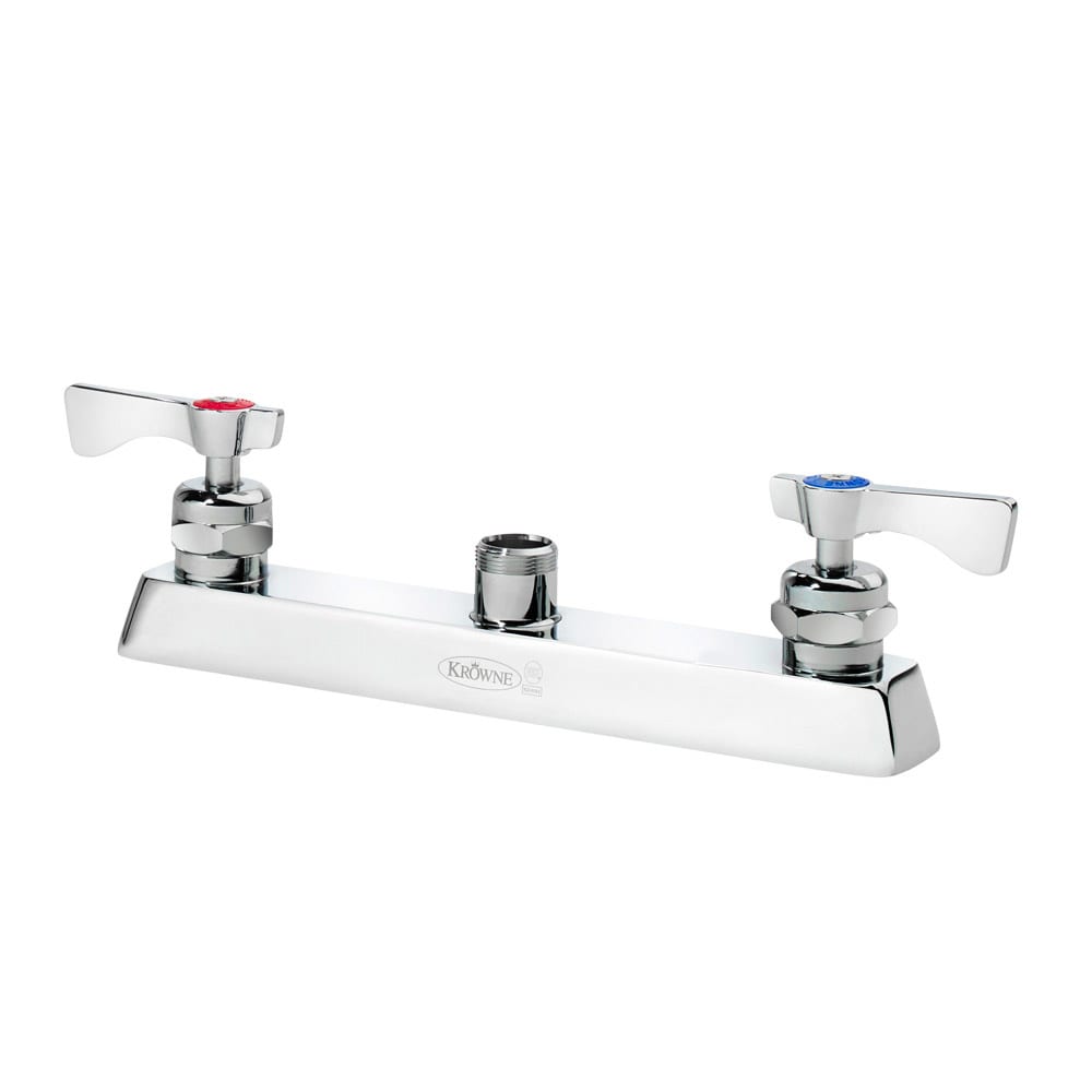 Krowne 15-5XXL Low Lead Deck Mounted Faucet w/ 8" Center, 8" Centers, No Spout, Chrome