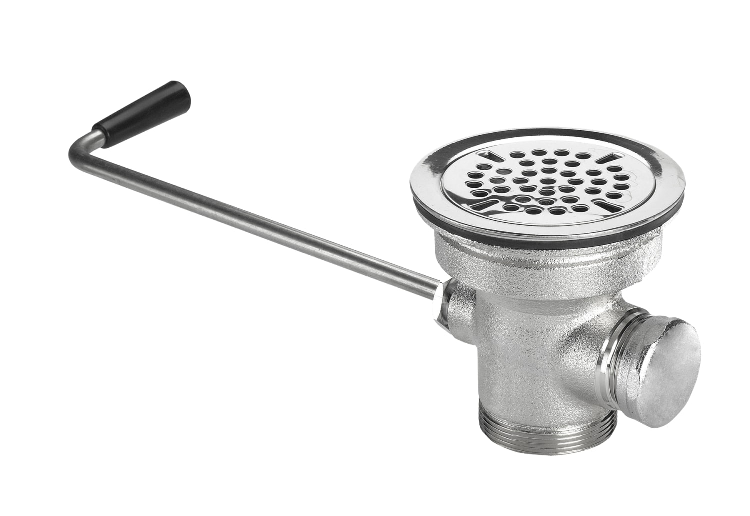Krowne 22-201 Twist Waste w/ 3" Sink Opening & 1 1/4" Overflow Outlet, Stainless Steel Strainer