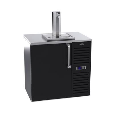 Krowne DB36R-BSS 36" Kegerator Commercial Beer Dispenser w/ 1 Keg Capacity - 1 Column, Black, 115v, Black/Silver