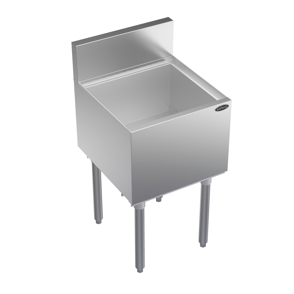 Krowne KR19-18-7 18" Underbar Cocktail Station w/ 55 lb Ice Bin, 7 Circuit Cold Plate, Stainless Steel