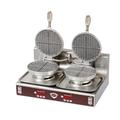 Wells WB2E Dual Round Commercial Waffle Maker - Programmable Temperature Controls, Stainless, 208-240v/1ph, Round Waffles, Stainless Steel