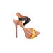 L.A.M.B. Heels: Tan Solid Shoes - Women's Size 7 - Open Toe