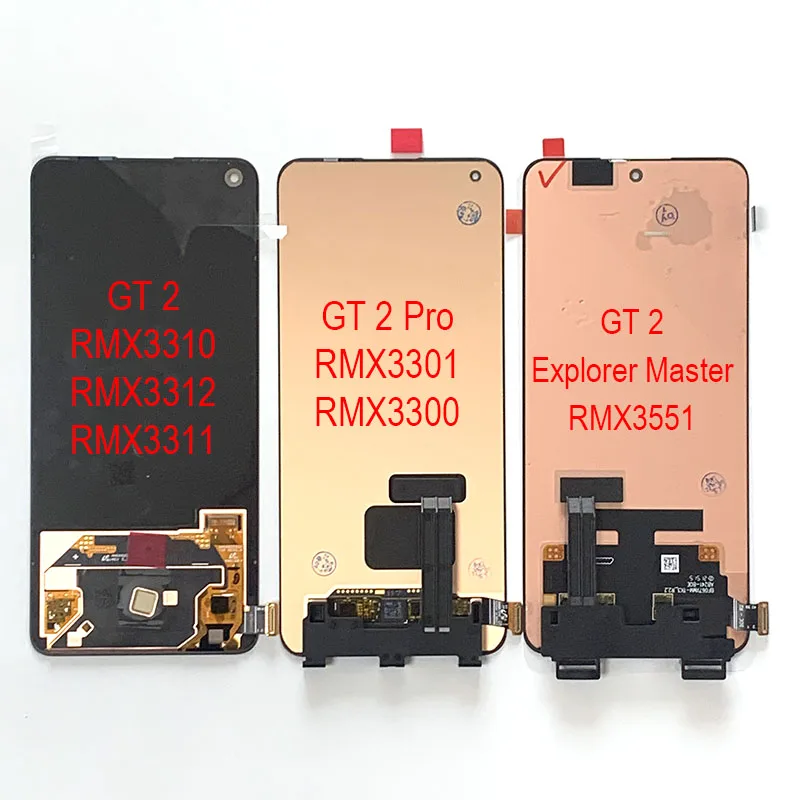 Originale Amoled Per Oppo Realme GT 2 Pro Display Telaio Dello Schermo Touch Panel Digitizer Per Realme GT2 Explorer Master RMX3551 LCD