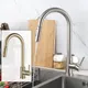 ULA Pull Out Kitchen Faucet Stainless Steel Hot Cold Water Mixer Tap 2 Water Modes Flexible Sink