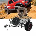 1:10 Scale Single Axle Flatbed Trailer Kit with 2 Tires for RC Rock Crawler Truck Buggy Cars SCX10