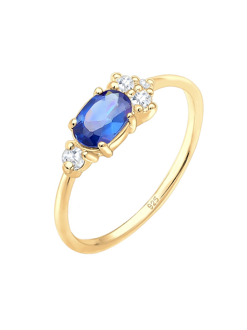 Elli PREMIUM Ring Damen blau, 52 Image