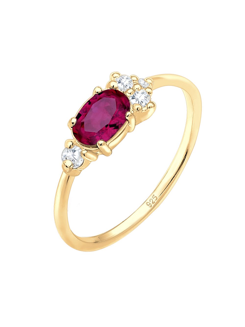 Elli PREMIUM Ring Damen rot, 58 Image