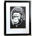"Banksy Original M Arts Edition „Monkey Queen\" Lithographie, signiert, nummeriert /150, RAHMEN INKLUSIVE, Heimdekoration, Streetart-Elisabeth-Gemälde"