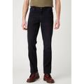 Slim-fit-Jeans WRANGLER "Texas Slim" Gr. 33, Länge 34, schwarz (black crow) Herren Jeans Slim Fit