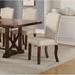 Dining Chairs Set of 2, Kitchen Chairs, Modern Upholstered Fabric Dining Room Chair with Nailhead Back and Wood Legs