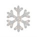 19.5" Lighted Silver Tinsel Snowflake Christmas Yard Art or Window Decoration