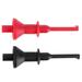 2pcs Testing Hook Clip Multimeters Test Lead Extension Probe Aperture 4mm Plug-in Testing Probe Clamp Clip for Testing Electronic (1 Red and 1 Black)