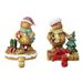 Set of 2 Holiday Gingerbread Christmas Stocking Holders 5.25"