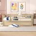 Elegant Design Twin Size Daybed Wood Bed Kids Bed with Trundle