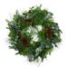 Blueberry Eucalyptus Pine Artificial Christmas Wreath 28" Unlit