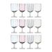 Glass Stemware with 4 Various Stripes Design - 3.0"L x 3.0"W x 5.9"H