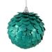 Green Sequin Layered Christmas Ball Ornament 4" (100mm)
