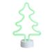 11" Green Christmas Tree LED Neon Style Table Sign