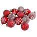 Set of 12 Red Glass Christmas Ornaments 1.75-Inch (45mm) - 1.75"