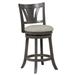 Costway 26.5'' Swivel Bar Stool Counter Height with Curved Backrest &